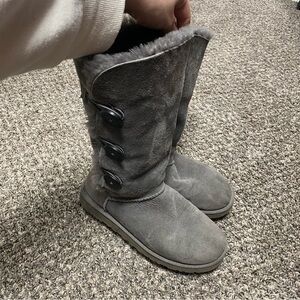 UGG Gray Fur-Lined Boots women’s size 6